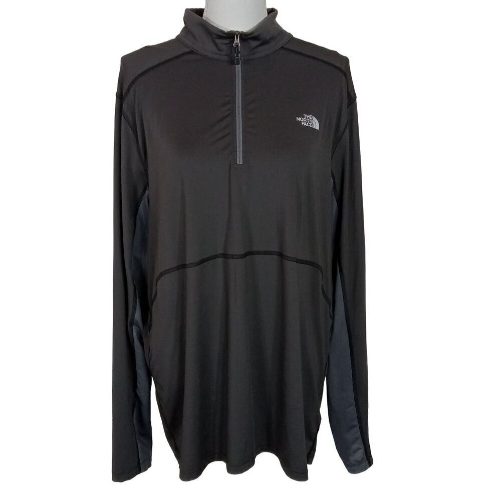 THE NORTH FACE Men's Vented Pullover 1/4 Zip Gray Sz XL EUC